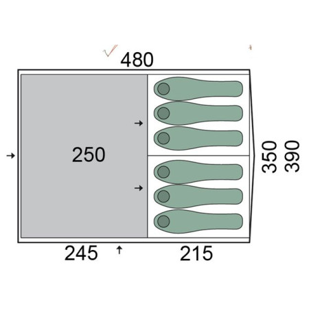 Sátor Pinguin Interval 6 Steel
