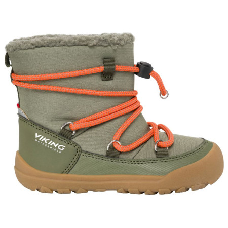 Viking Outdoor Footwear Birch Barefoot Warm WP Pull-on Olive gyerek téli cipő olívia Olive