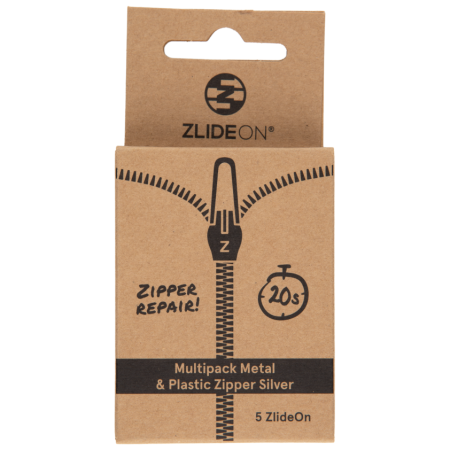 Praktikus kiegészítő ZlideOn Multipack Metal & Plastic Zipper ezüst