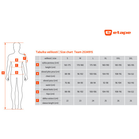 Etape Team férfi kerékpáros mez