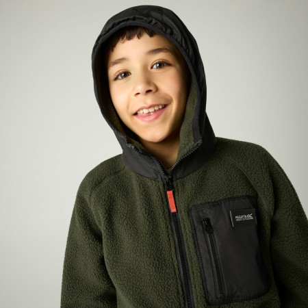 Regatta Munro Hybrid Jacket DarkKhak/Blk gyerek pulóver