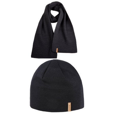 Kama Merino čepice a šála A02 + S07 szett fekete black