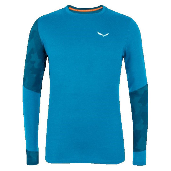 Férfi póló Salewa Cristallo Warm Amr M L/S Tee. kék