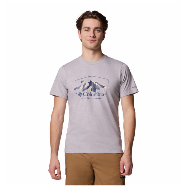Columbia Path Lake™ Graphic Tee II férfi póló szürke/kék Columbia Grey Hthr, Brush With Nature