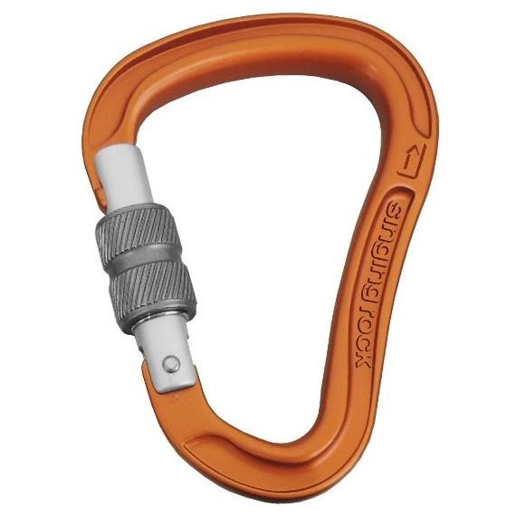 Karabiner Singing Rock Bora HMS Screw szürke/narancssárga