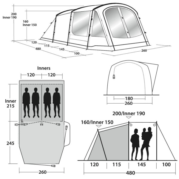 Outwell Springwood 4 sátor