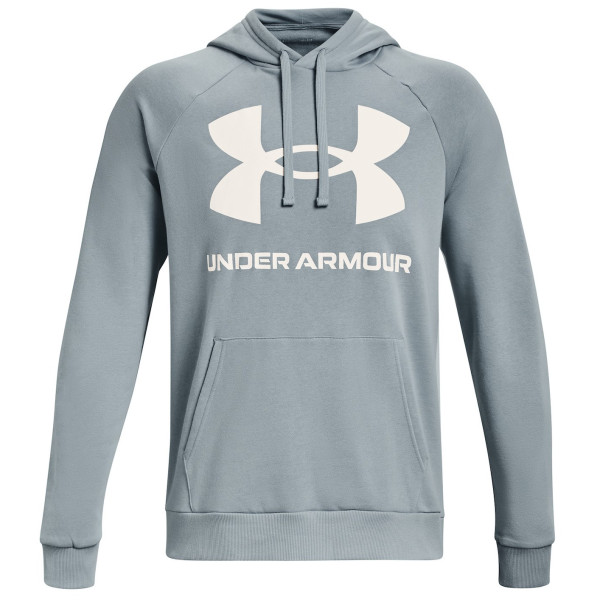 Under Armour Rival Fleece Big Logo_HD férfi pulóver kék / fehér