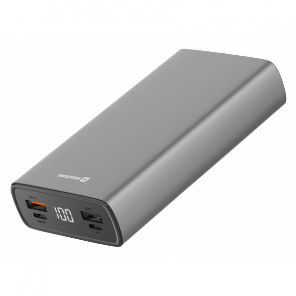 Swissten Aluminum 20000 mAh powerbank ezüst