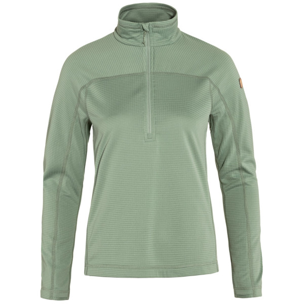 Fjällräven Abisko Lite Fleece Half Zip W női pulóver világoszöld