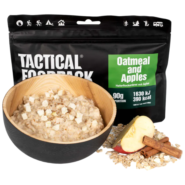 Tactical Foodpack Oatmeal and Apples 90g zabpehely