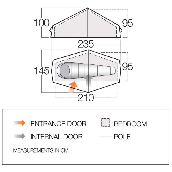 Force Ten Helium UL 1 ultrakönnyű sátor