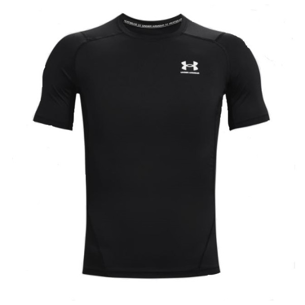 Under Armour HG Armour Comp SS férfi funkcionális póló fekete Black//White