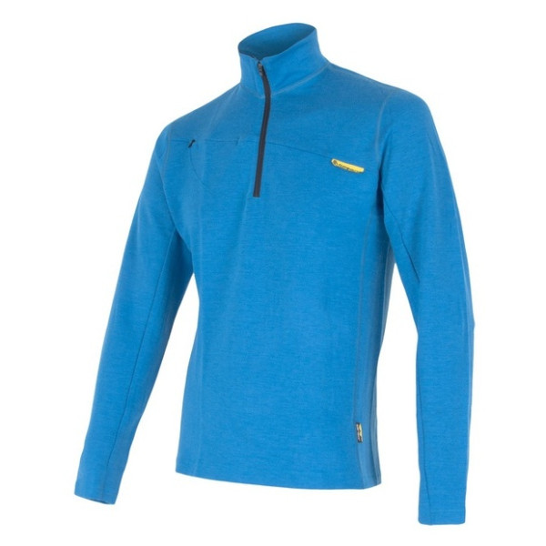 Férfi pulóver Sensor Merino Upper r. zip kék modrá
