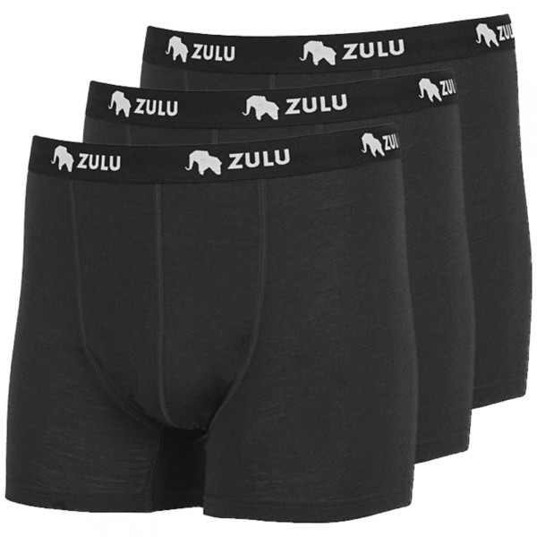 Zulu Merino 160 3-pack férfi boxer fekete