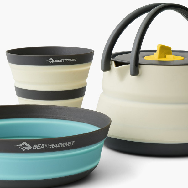 Sea to Summit Frontier UL Collapsible Kettle Cook Set 1P 3 Piece edénykészlet bézs/fehér