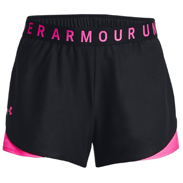 Under Armour Play Up Shorts 3.0 női rövidnadrág fekete/rózsaszín Black / Rebel Pink / Rebel Pink