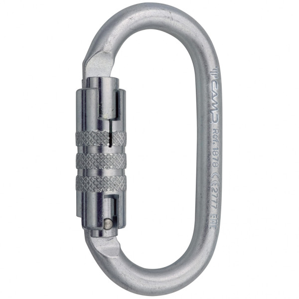 Karabiner Camp Steel Oval Pro 2Lock ezüst