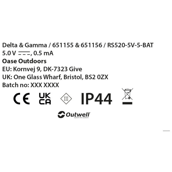 Outwell Gamma Light Chain égősor