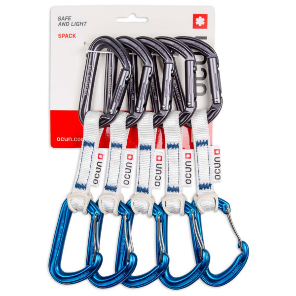 Ocún Hawk Qd Combi Bio-Dyn-Ring 15 Mm 10 Cm 5-Pack express készlet kék/szürke