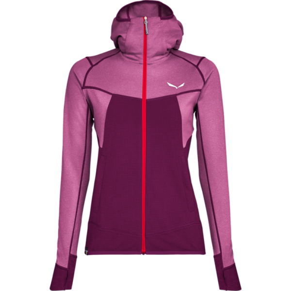 Női pulóver Salewa Puez Hybrid PL W FZ lila