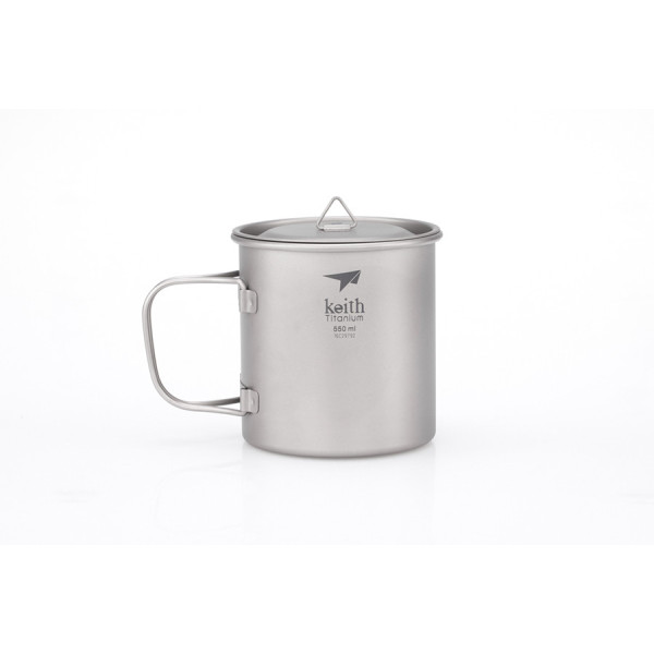 Bögre Keith Titanium Single-Wall Titanium Mug 550 ml szürke