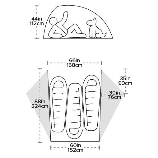 Big Agnes Crag Lake SL3 ultrakönnyű sátor