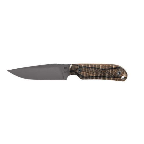 TB OUTDOOR Commandeur All Purpose Knife Ziricote Wood Handle kés fekete/barna