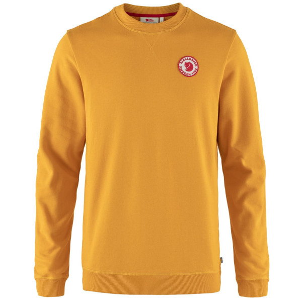 Fjällräven 1960 Logo Badge Sweater férfi pulóver sárga