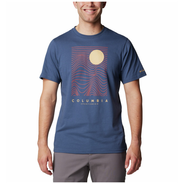 Columbia Csc™ Seasonal Logo Tee férfi póló sötétkék Dark Mtn, Linear Drifts