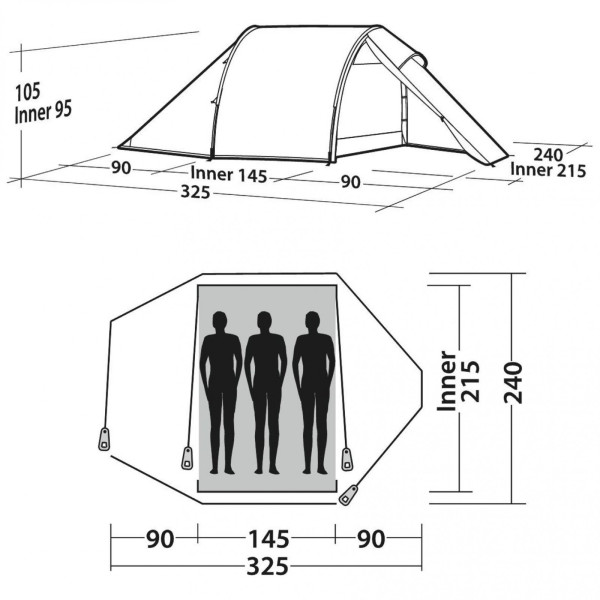 Easy Camp Vega 300 Compact túrasátor