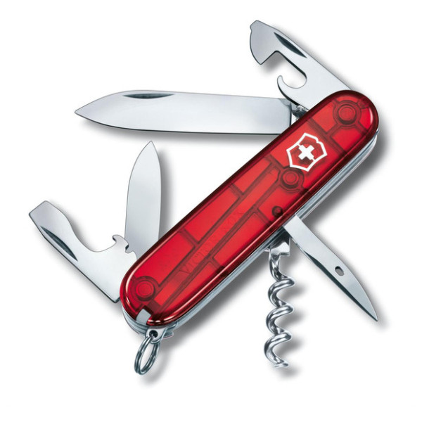 Zsebkés Victorinox Spartan áttetsző piros trans red