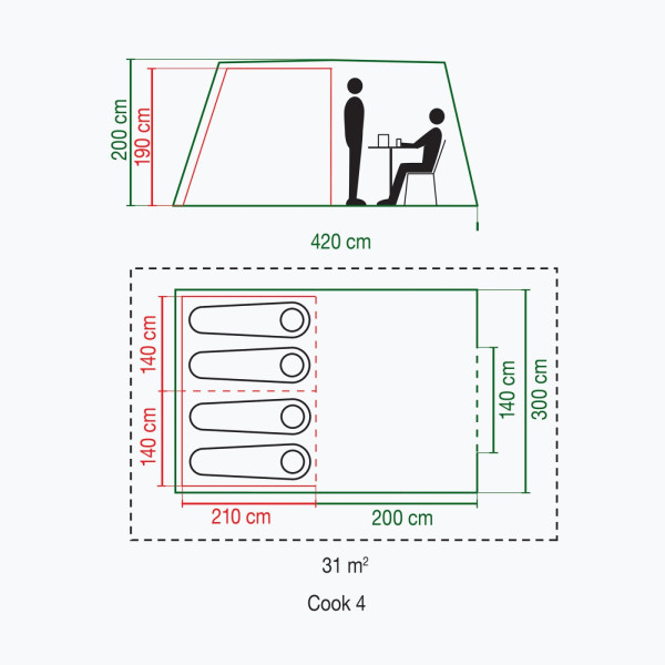 Coleman Cook 4 2024 családi sátor
