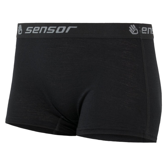 Női boxeralsó Sensor Merino Active fekete černá