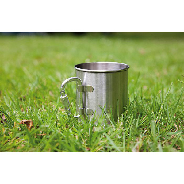 Bögre Bo-Trail Mug Stainless Steel karabinerrel