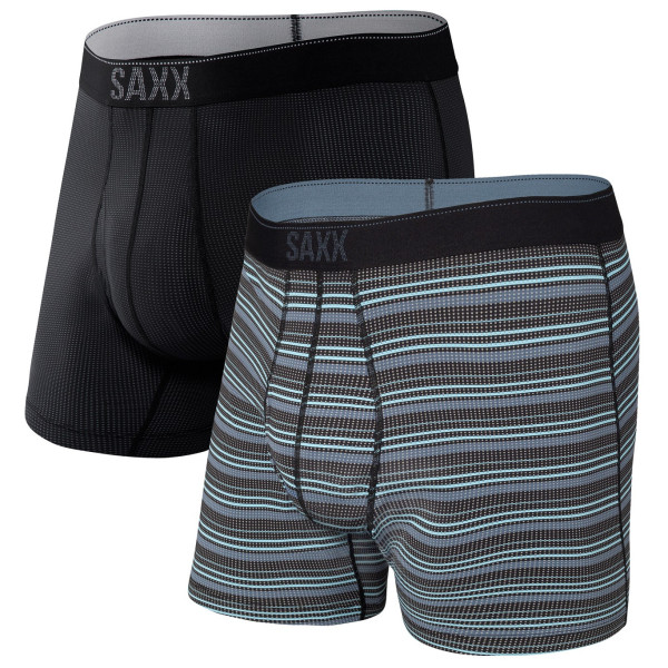 Saxx Quest Quick Dry Mesh Boxer Brief Fly 2Pk boxeralsó szürke