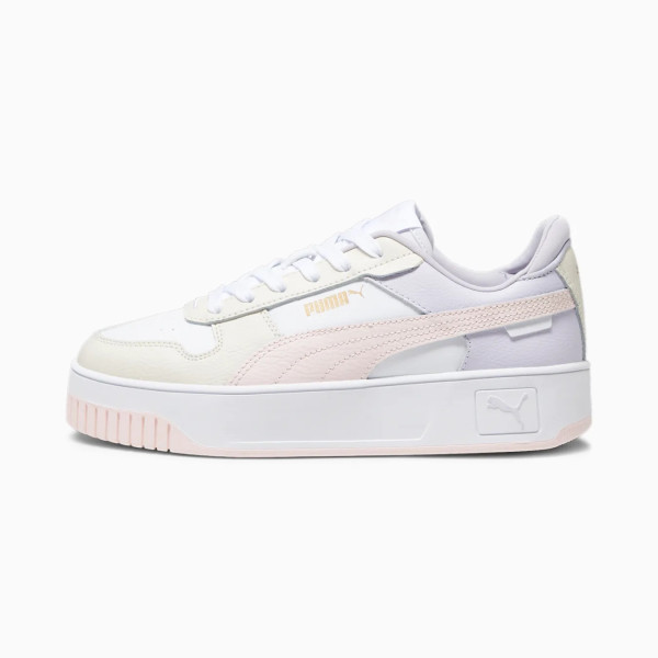 Puma Carina Street női cipő fehér/rózsaszín White-Frosty Pink-Alpine Snow