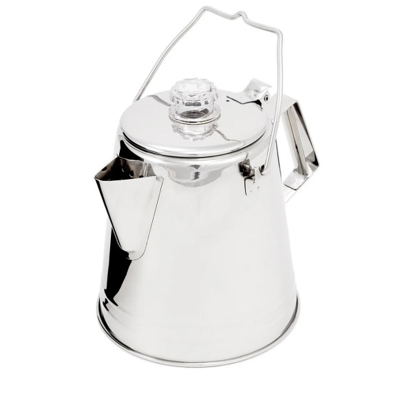 GSI Outdoors Glacier Stainless 8 Cup Percolator kávé csepegtető ezüst