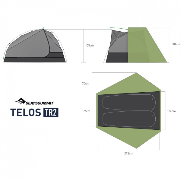 Sea to Summit Telos TR2 Bikepack sátor