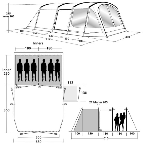 Outwell Montana 6P sátor