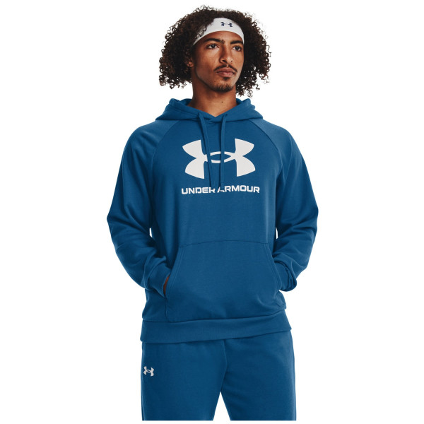 Under Armour Rival Fleece Logo HD férfi pulóver kék Varsity Blue / / White