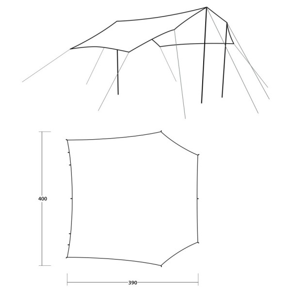 Outwell Canopy Tarp L sátor kiegészítő elem