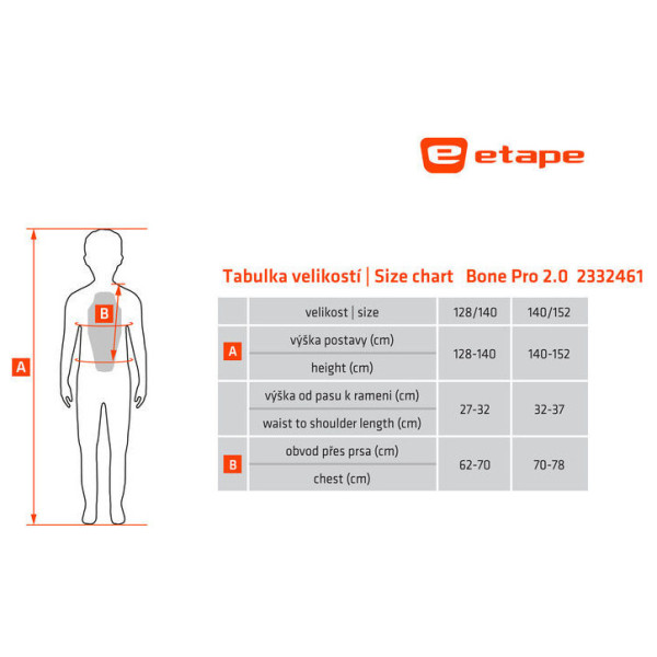 Etape Bone Pro gyerek gerincvédő