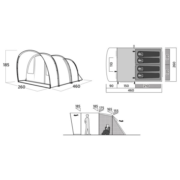 Easy Camp Skarvan 4 családi sátor