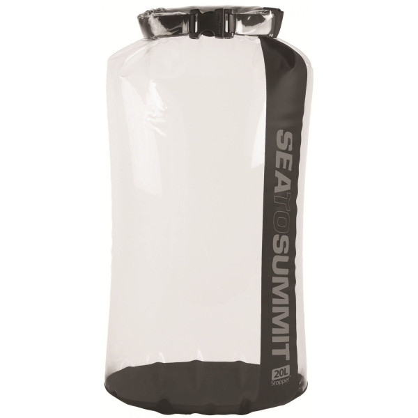 Vízhatlan zsák Sea to Summit Stopper Clear Dry Bag 20L fekete black