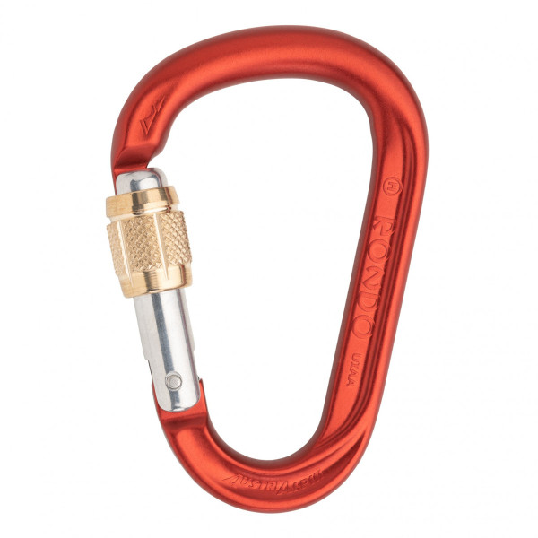 Karabiner AustriAlpin Rondo HMS GI Screwlock piros