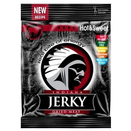 Szárított hús Indiana Jerky Marha hot and sweet 25g