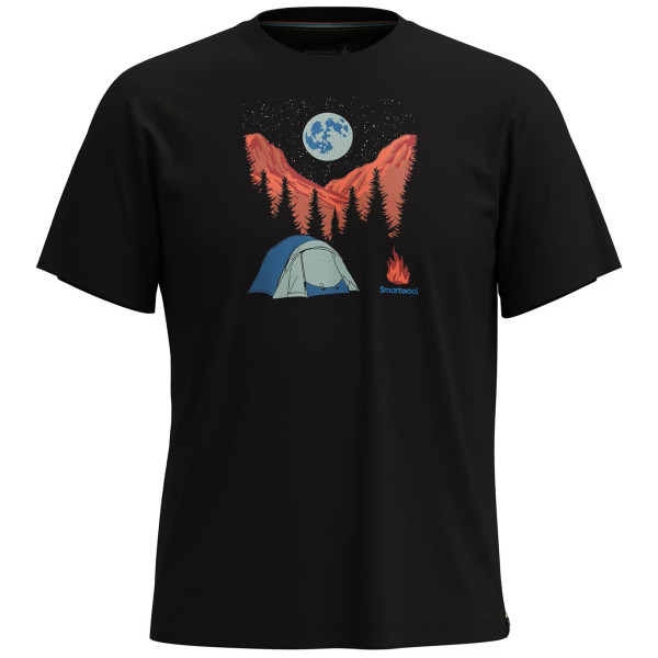 Smartwool Night Camp Short Sleeve Graphic Tee póló fekete black