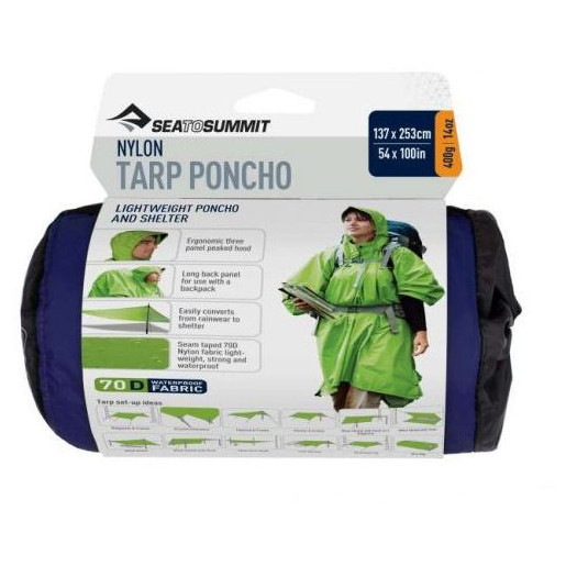 Esőkabát Sea to Summit Poncho Nylon kék blue