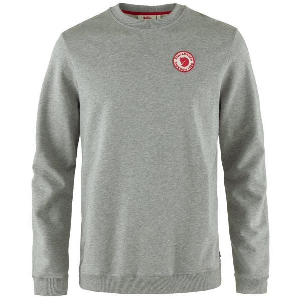 Fjällräven 1960 Logo Badge Sweater férfi pulóver világosszürke