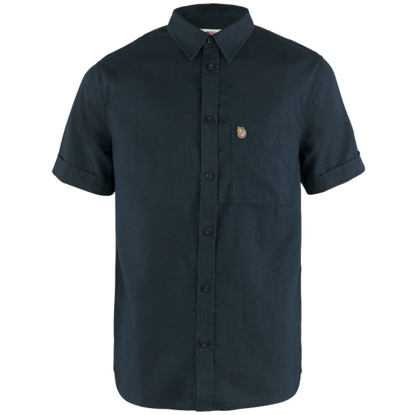 Fjällräven Övik Travel Shirt SS M férfi ing sötétkék